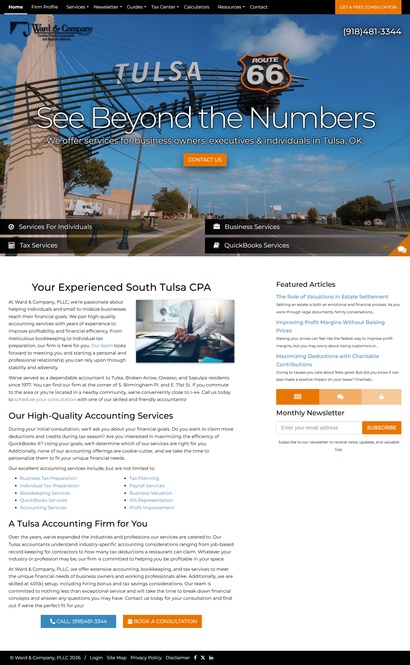 Ward CPA original website