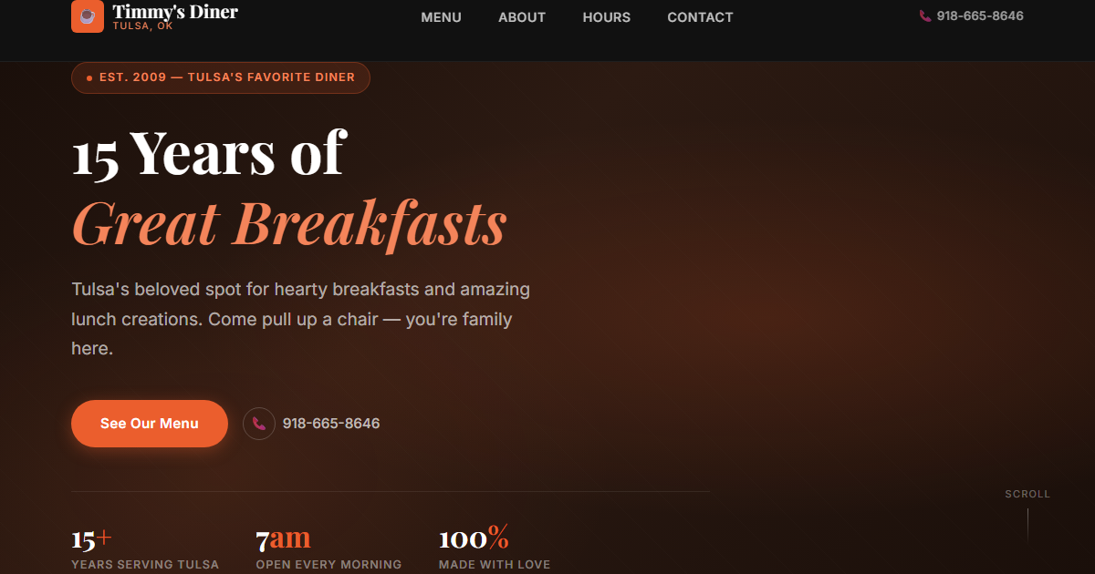 Timmy's Diner redesigned