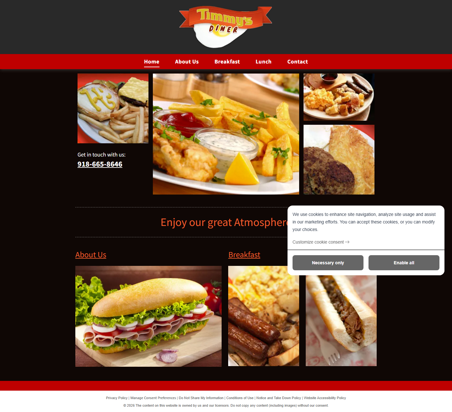 Timmy's Diner original website